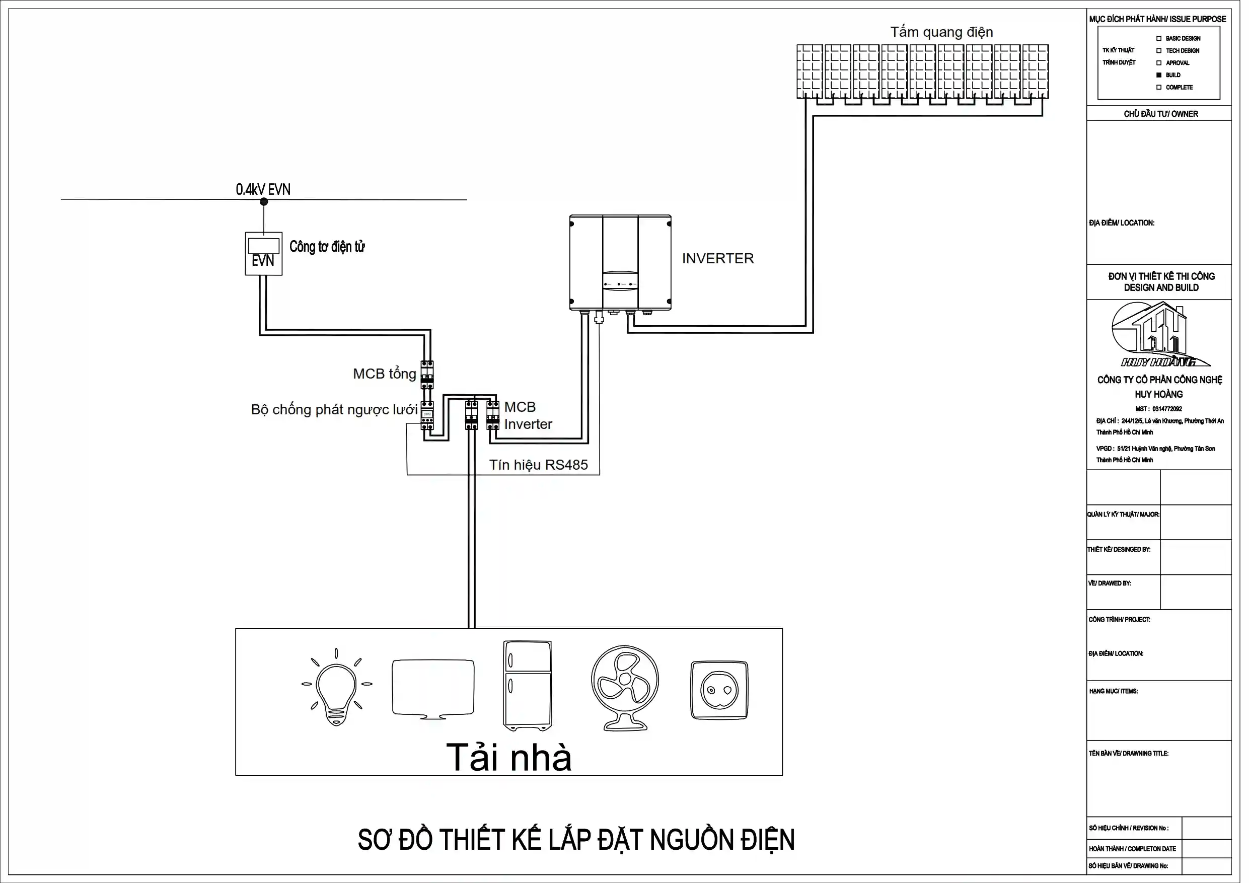 Thủ tục thông báo lắp điện mặt trời theo Nghị định 58/2025/NĐ-CP – Hướng dẫn chi tiết và các câu hỏi thường gặp 2 Bản vẽ thiết kế lắp đặt nguồn điện năng lượng mặt trời