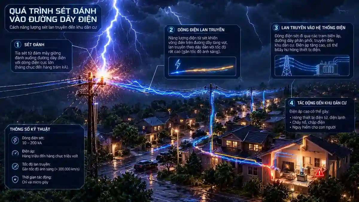 Tại Sao Sét Đánh Lại Mất Điện? Nguyên Nhân & Cách Chống Sét Hiệu Quả 2026 2 Tại Sao Sét Đánh Lại Mất Điện