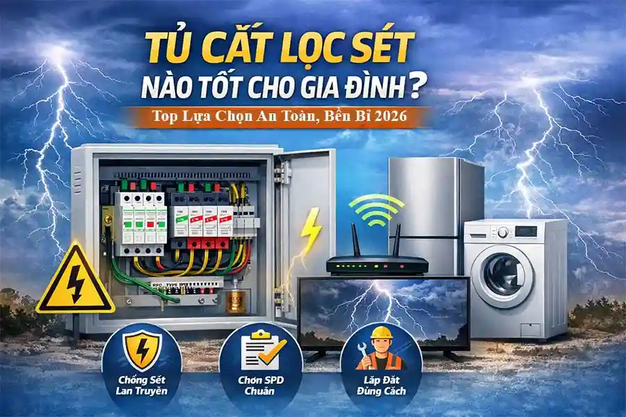Tủ Cắt Lọc Sét Nào Tốt Cho Gia Đình? Top Lựa Chọn An Toàn, Bền Bỉ 2026